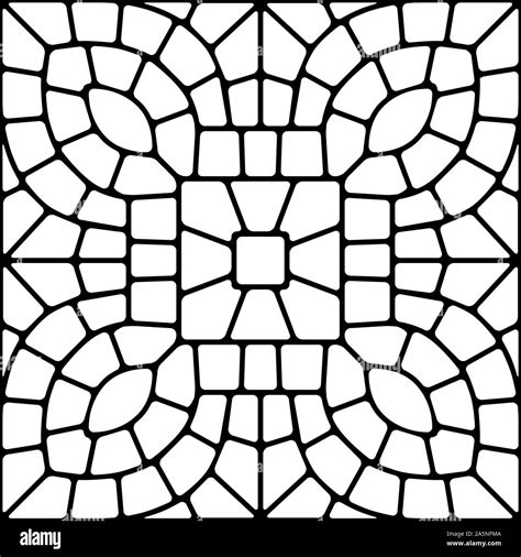 Geometric Black White Roman Mosaic Hi Res Stock Photography And Images