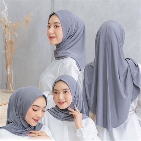 Jual Segitiga Instan Jersey Soft Pad Oval Premium Hijab Segitiga Jersey Instan Softpad