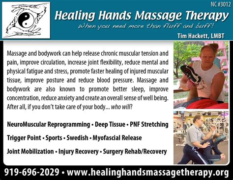 Healing Hands Massage Therapy 15 Reviews Massage Therapy 8517 Ray Rd Raleigh Nc Phone