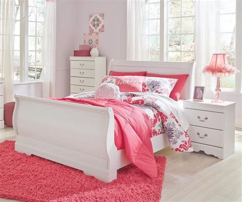 Cassie Full Size Panel Bed In White Finish Allen House Kids Solid