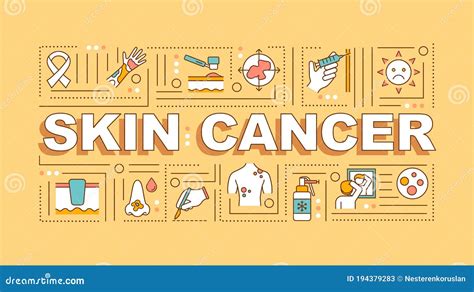 Skin Cancer Word Concepts Banner Stock Vector Illustration Of Icon