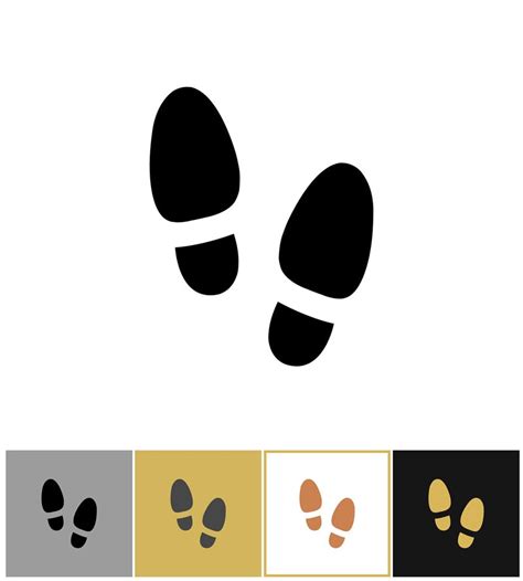 Shoe Step Print Icon Shoes Footstep Sign Or Shoeprint Symbol By