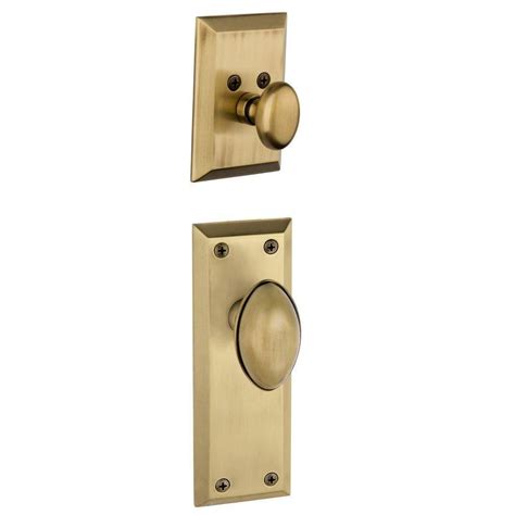 Kwikset Juno Antique Brass Exterior Entry Knob And Single Cylinder
