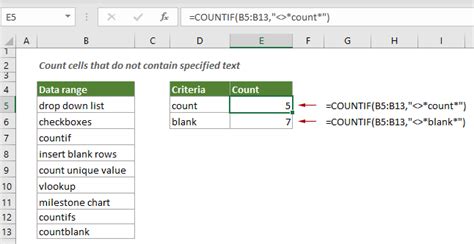 Count Cells That Do Not Contain Specific Text In Excel