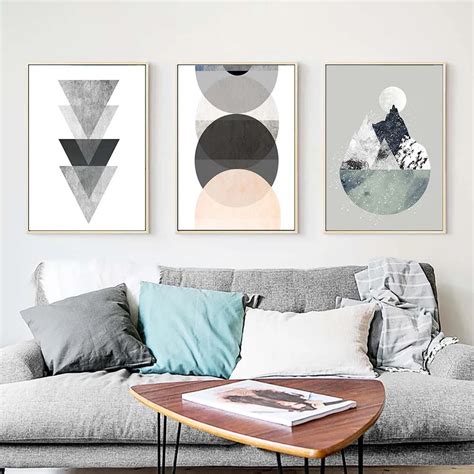 Simple Geometric Quote Canvas Painting Nordic Poster Wall Art Prints