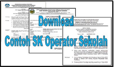 Download Contoh Sk Operator Sekolah Web Edukasi Sekolah
