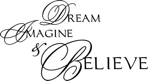 Dream Imagine And Believe Quote Wall Stickers Wall Art Decal Transfers Ebay