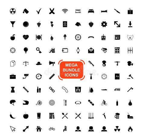 Exclusive Mega Bundle Icons Pack Collection Universal Solid Icons For
