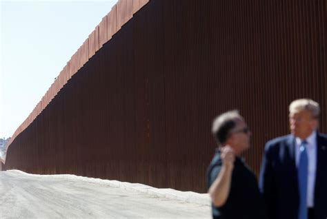 trump tours border barrier as part of a show of force on immigration ahead of reelection