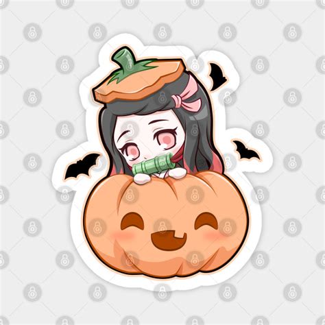 Chibi Pumpkin Nezuko Kimetsu Halloween Kimetsu No Yaiba Magnet