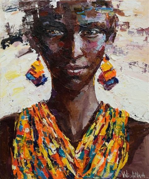 African Woman Portrait Painting Original Oil Painting Painting