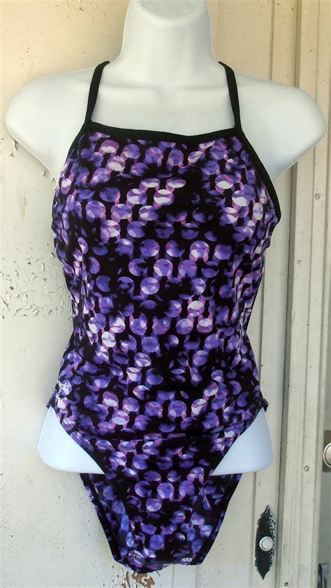 Speedo Swimsuit Vintage 90s Swimwear Purple Bathing Suit Etsy