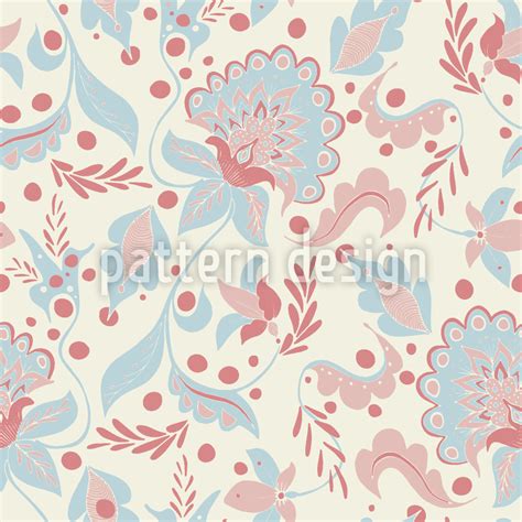 Pastel Paisley Seamless Vector Pattern Design
