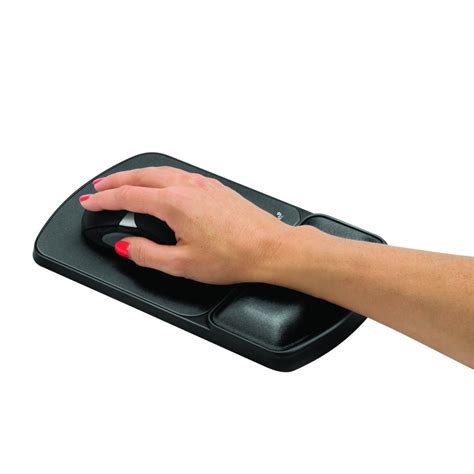Fellowes Mouse Pad Wrist Rest Microban Protection Graphite Winc