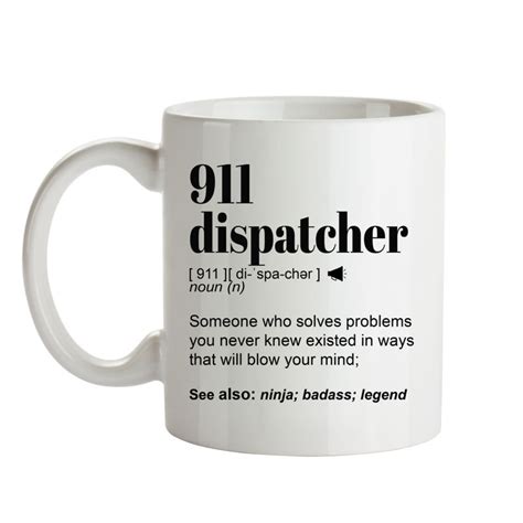 Funny 911 Dispatcher T Mug L For Women And Men L Etsy
