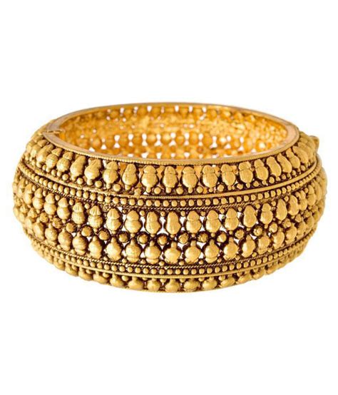 Exquisite And Ethnic Designer One Gram Gold Plated Openable Kada For