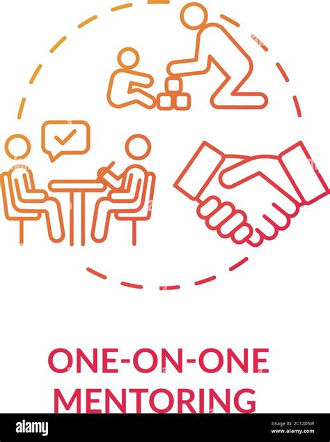 On On One Mentoring Concept Icon Stock Vector Image And Art Alamy