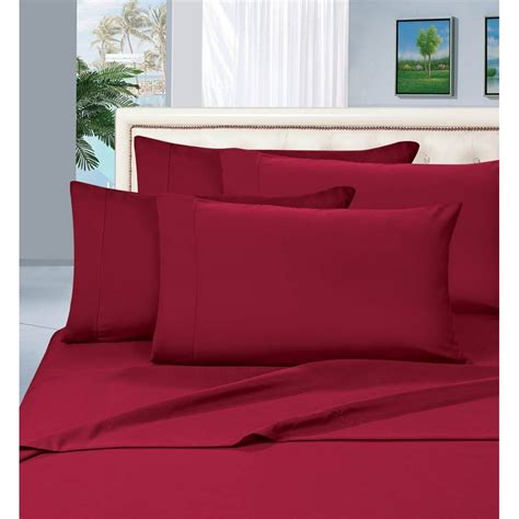 Pillowcases 2 Piece Pillowcases Hypoallergenic King Size Burgundy