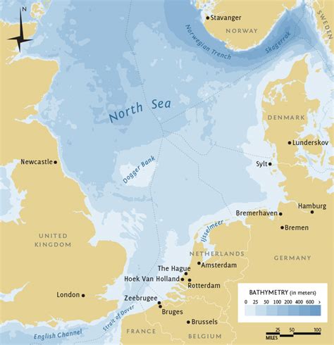 North Sea Bathymetry Map Maps Signage And Graphic Design
