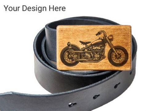 Biker Belt Buckle Custom Leather Belt Personalized Buckle With Etsy
