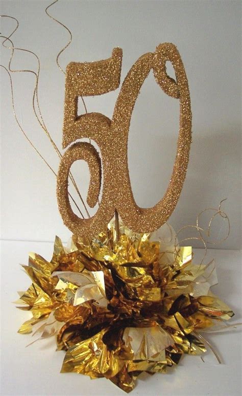 50th Centerpiece Cutout Mylar Ting 50th Birthday Centerpieces