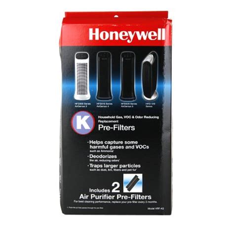 Honeywell Household Gas Voc And Odor Reducing Pre Filters 2 Pk Black