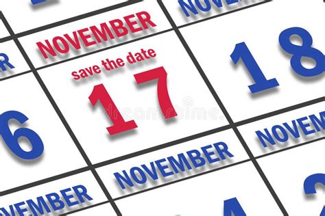 November 17th Day 17 Of Monthsimple Calendar Icon On White Background