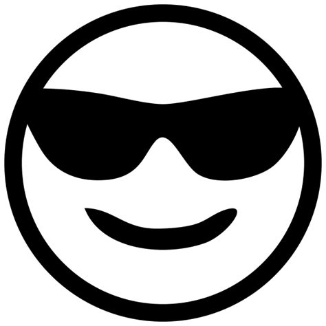 Cool Sunglasses Emoji Stamp Simply Stamps