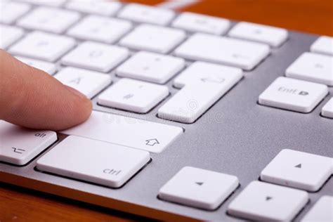 Finger Pressing On Keyboard Stock Image Image Of Cyberspace Number