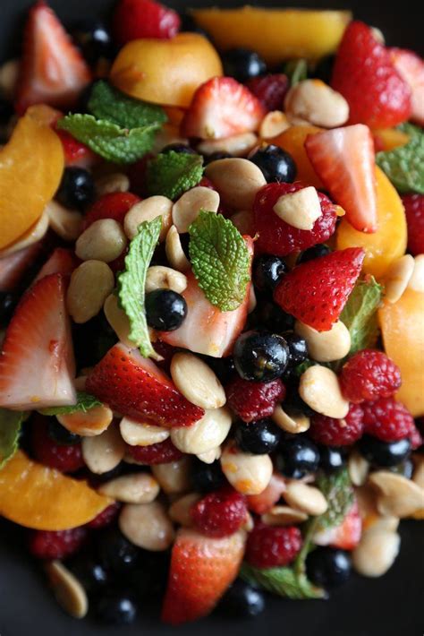 A Berry Bountiful Fruit Salad With Mint Recipe Summer Salads With