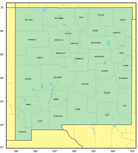 Counties Map Of New Mexico Mapsofnet