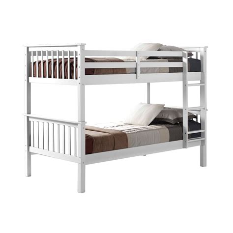 Welwick Designs Solid Wood Twin Over Twin Mission Design Bunk Bed In