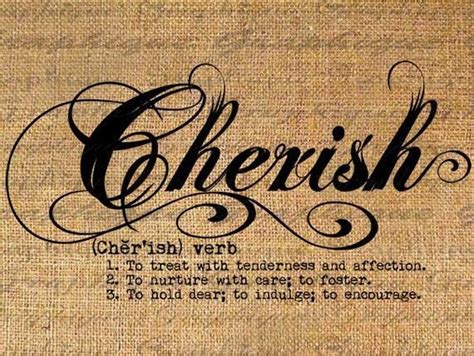 Definition Cherishtext Typography Words Digital Image Instant Download