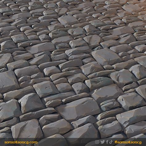Sam Wilson Stylized Stone Wall Floor Pbr Tile Material