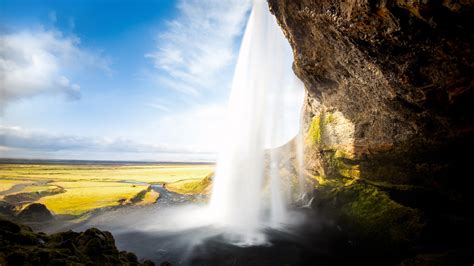 Seljalandsfoss Waterfall Iceland 4k Ultra Hd Desktop Wallpaper