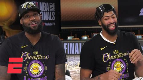 Full Lebron James And Anthony Davis Interview Following 2020 Nba Title