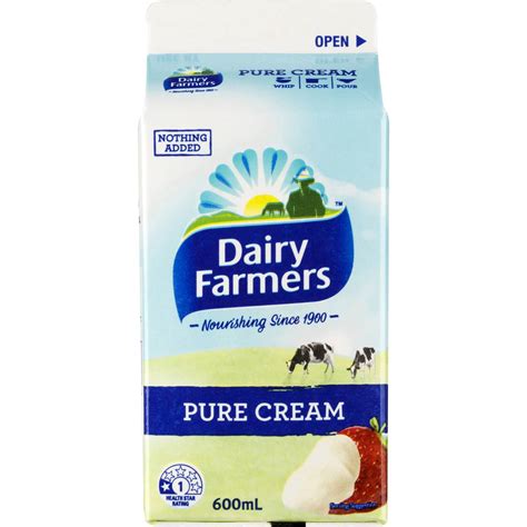Dairy Farmers Pure Cream 600ml Woolworths