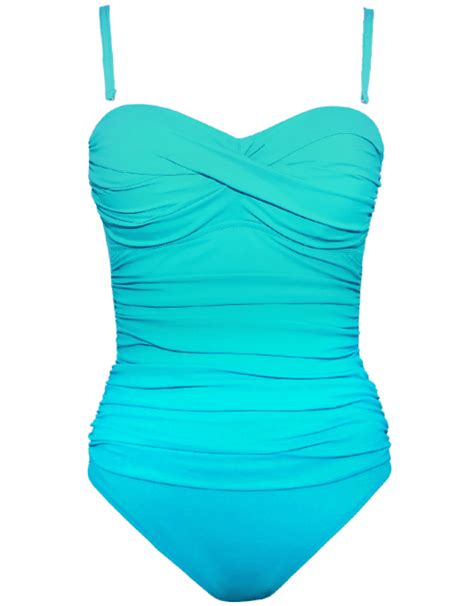 Profile By Gottex Tutti Frutti Bandeau Swimsuit Turquoise