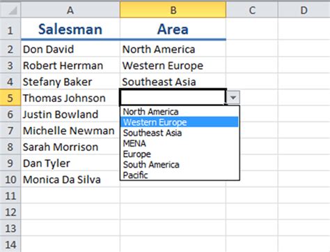 Select a from table1 thx. How to create simple or dynamic drop-down lists in Excel