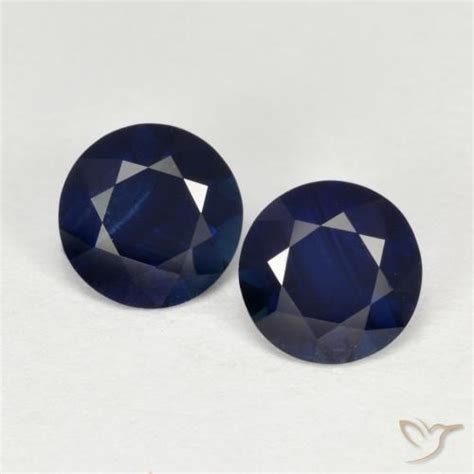 153ct Loose Blue Sapphire Gemstones Diamond Cut 55 Mm Gemselect