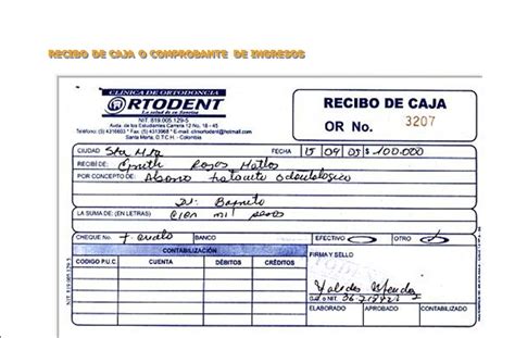 Imagen De Recibo De Caja De Ingreso