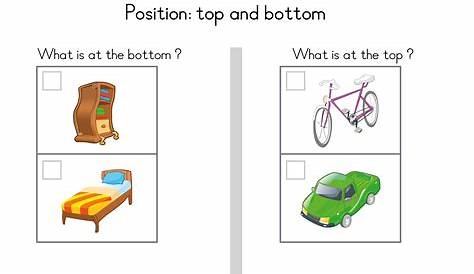 worksheets on positional words for kindergarten