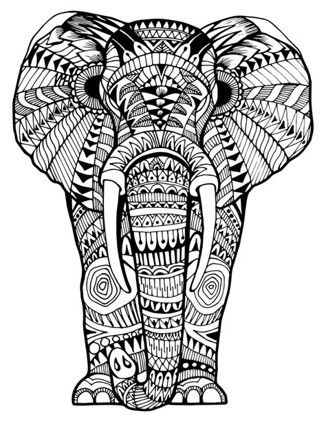 17 Images About Elephant Coloring Pages For Adults On Pinterest