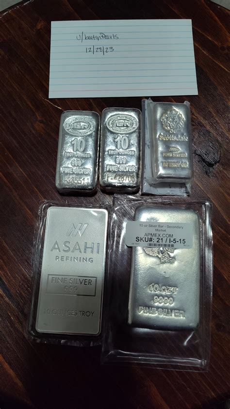 Wts 999 Silver 10 Oz Bars X5 Rpmsforsale