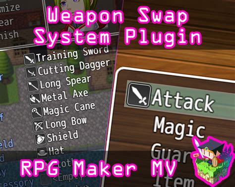 Weapon Swap System Plugin For Rpg Maker Mv By Olivia