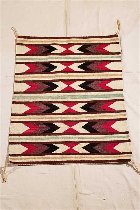 Navajo Woven Saddle Blanket Ca 1950s