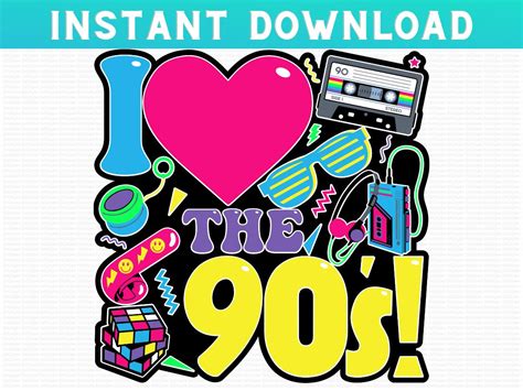 I Love The 90s Svg Nineties Svg 90s Retro Svg 90s Party Etsy Australia