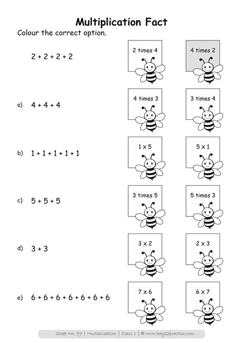 Choose your grade 1 topic: Maths Worksheets Grade 1 Multiplication - key2practice ...