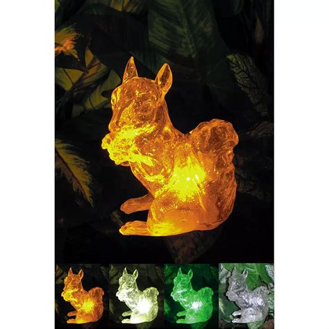 Homebrite Solar Solar Squirrel With Color Change Feature The Home