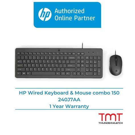 Hp Wired Keyboard And Mouse Combo 150 240j7aa Shopee Malaysia